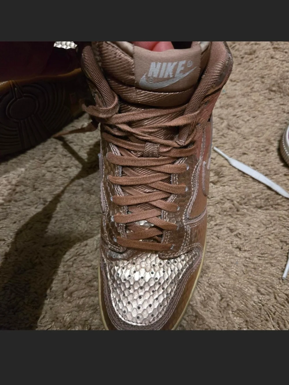 Nike Metallic Rose High-Top Sneakers
